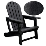 Adirondack Chair - HDPE Weather Resistant - Black Fire Sense/Balkene Home