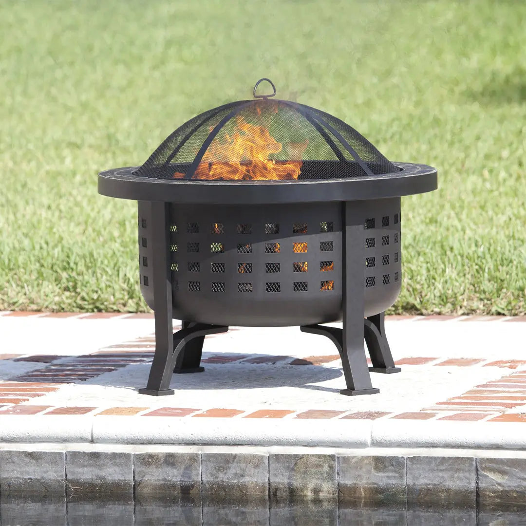 Alpina Round Slate Top Fire Pit Fire Sense