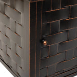 Armstrong 48" Rectangular Basketweave Aluminum Convertible Gas Fire Pit Table - Fire Sense/Balkene Home