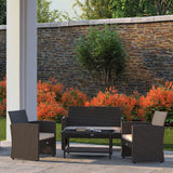 Ashville Wicker Patio Set Balkene Home