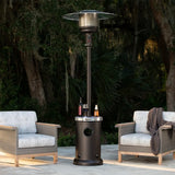 Aspect Living Mocha Finish Patio Heater with LED Table Fire Sense/Balkene Home