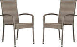 Apect Living Morgan Outdoor Wicker Chair 2-Pack, Weathered Gray Fire Sense/Balkene Home
