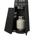 Modern Pyramid Flame Patio Heater, Black Fire Sense/Balkene Home