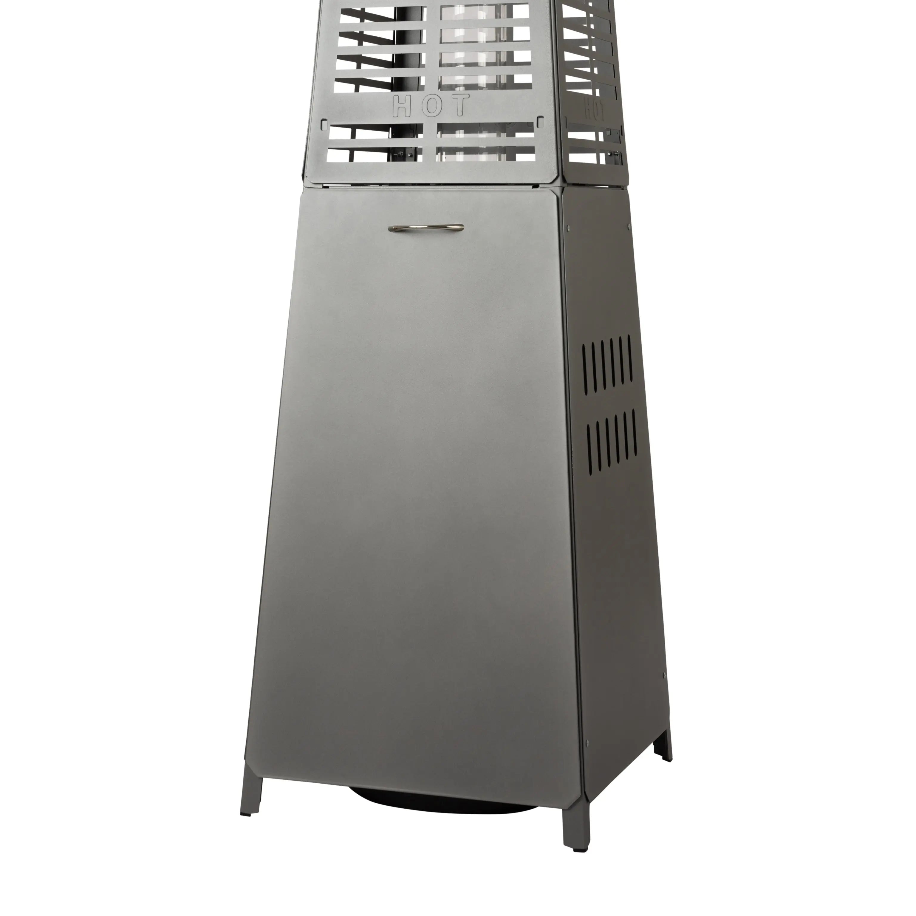 Modern Pyramid Flame Patio Heater, Black Fire Sense/Balkene Home