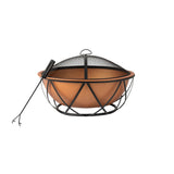 Barzelonia Copper-Look Wood-Burning Fire Pit - Fire Sense/Balkene Home