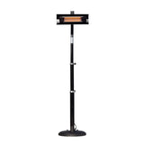 Black Powder Coated Steel Telescoping Offset Pole Mounted Infrared Patio Heater - Fire Sense/Balkene Home
