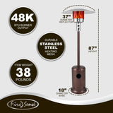 Commercial Series Patio Heater in Aged Chestnut Finish Fire Sense
