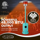 Commercial Series Patio Heater in Aqua Blue Fire Sense