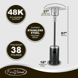 Commercial Series Patio Heater in Onyx and Stainless Steel Fire Sense