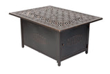 Dynasty 48" Rectangular Art Deco Aluminum Convertible Gas Fire Pit Table - Fire Sense/Balkene Home