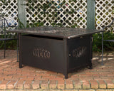 Dynasty 48" Rectangular Art Deco Aluminum Convertible Gas Fire Pit Table - Fire Sense/Balkene Home