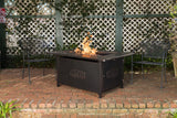Dynasty 48" Rectangular Art Deco Aluminum Convertible Gas Fire Pit Table - Fire Sense/Balkene Home