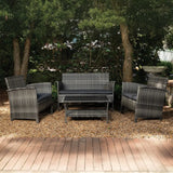 Jareth Wicker Patio Set in Gray Balkene Home