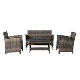 Jareth Wicker Patio Set in Gray - Fire Sense/Balkene Home