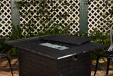 Longmont 48" Rectangular Aluminum Convertible Gas Fire Pit Table - Fire Sense/Balkene Home
