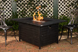 Longmont 48" Rectangular Aluminum Convertible Gas Fire Pit Table - Fire Sense/Balkene Home