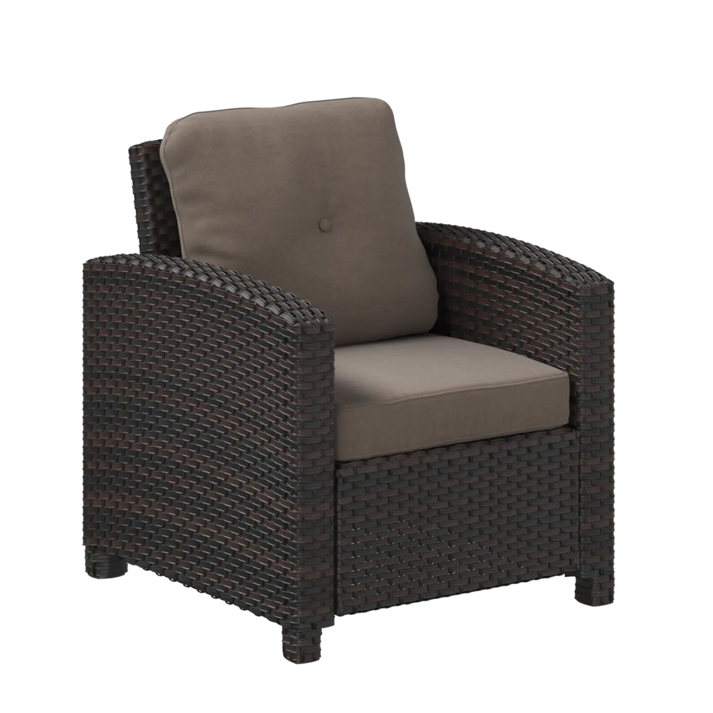 Miles Club Chair in Mocha Wicker - Fire Sense/Balkene Home