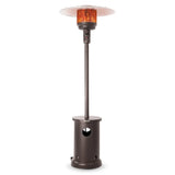 Mocha Finish Powder Coated Patio Heater with Permanent Table Fire Sense/Balkene Home