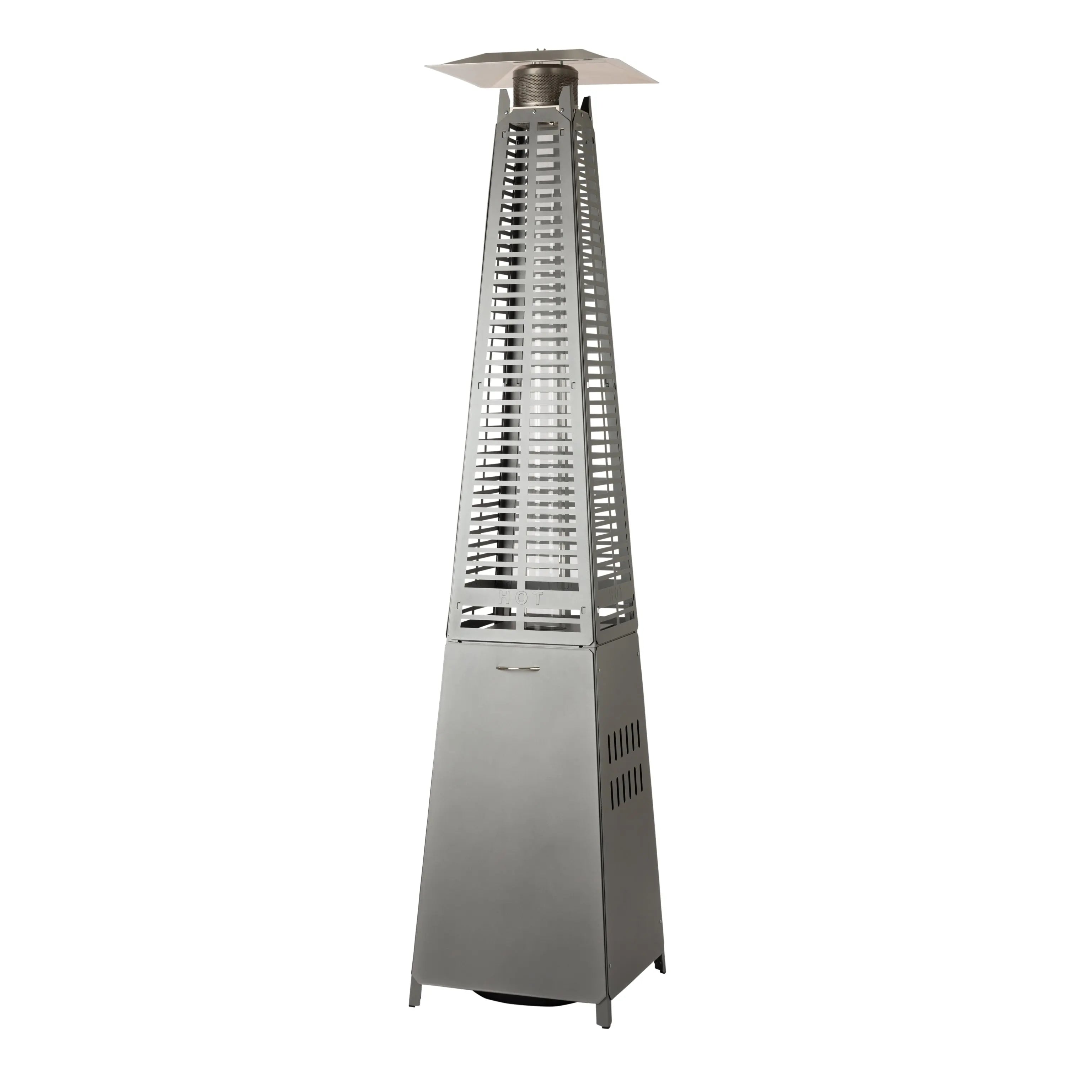 Modern Pyramid Flame Patio Heater in Platinum (Costco.com exclusive) Fire Sense