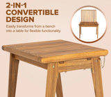 Modular Folding Wooden Bench – 1 Pc. Fire Sense/Balkene Home