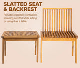 Modular Folding Wooden Bench – 1 Pc. Fire Sense/Balkene Home