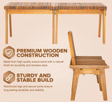 Modular Folding Wooden Bench – 2 Pc. Fire Sense/Balkene Home