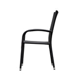 Morgan Outdoor Wicker Stacking Chairs - Black - Set of 4 Balkene Home