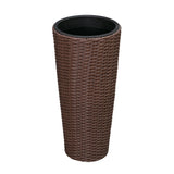 Noah Round Wicker Planter 2-piece Set in Mocha Balkene Home