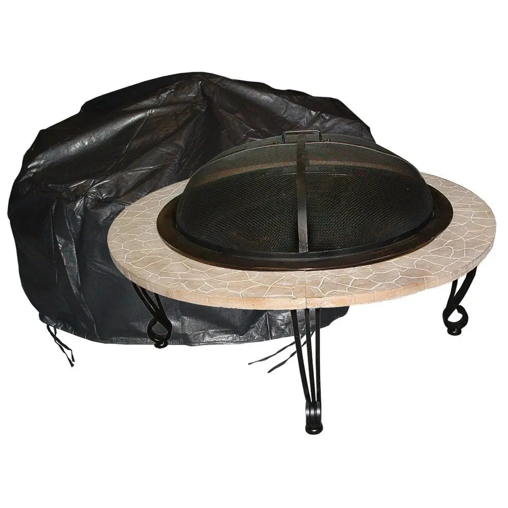 Outdoor Vinyl Cover for Large Round Wood-Burning Fire Pits - Fire Sense/Balkene Home