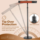 Pole Mounted Electric Patio Heater Fire Sense/Balkene Home