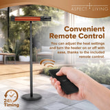 Pole Mounted Electric Patio Heater Fire Sense/Balkene Home