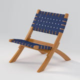 Sava Indoor-Outdoor Folding Chair in Navy Blue Webbing - Fire Sense/Balkene Home