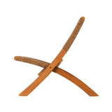 Sava Indoor-Outdoor Folding Chair in Tan Wicker Balkene Home