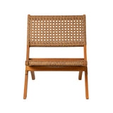 Sava Indoor-Outdoor Folding Chair in Tan Wicker Balkene Home