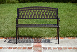 Simone Cast-Aluminum Patio Bench - Fire Sense/Balkene Home