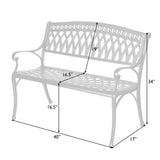 Simone Cast-Aluminum Patio Bench - Fire Sense/Balkene Home