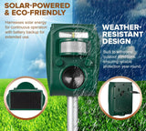 Solar Ultrasonic Outdoor Animal Repellent Fire Sense/Balkene Home