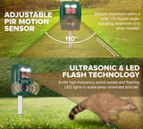 Solar Ultrasonic Outdoor Animal Repellent Fire Sense/Balkene Home