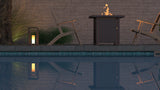 Somerset 28" Square Woven Aluminum Convertible Gas Fire Pit Table in Brushed Bronze Fire Sense