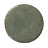 Large Medallion Ceramic Indoor/Outdoor Garden Stool/Table in Olive Jade Green Balkene Home