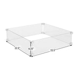 Tempered Glass Wind Guard for Square Fire Pit - Fire Sense/Balkene Home
