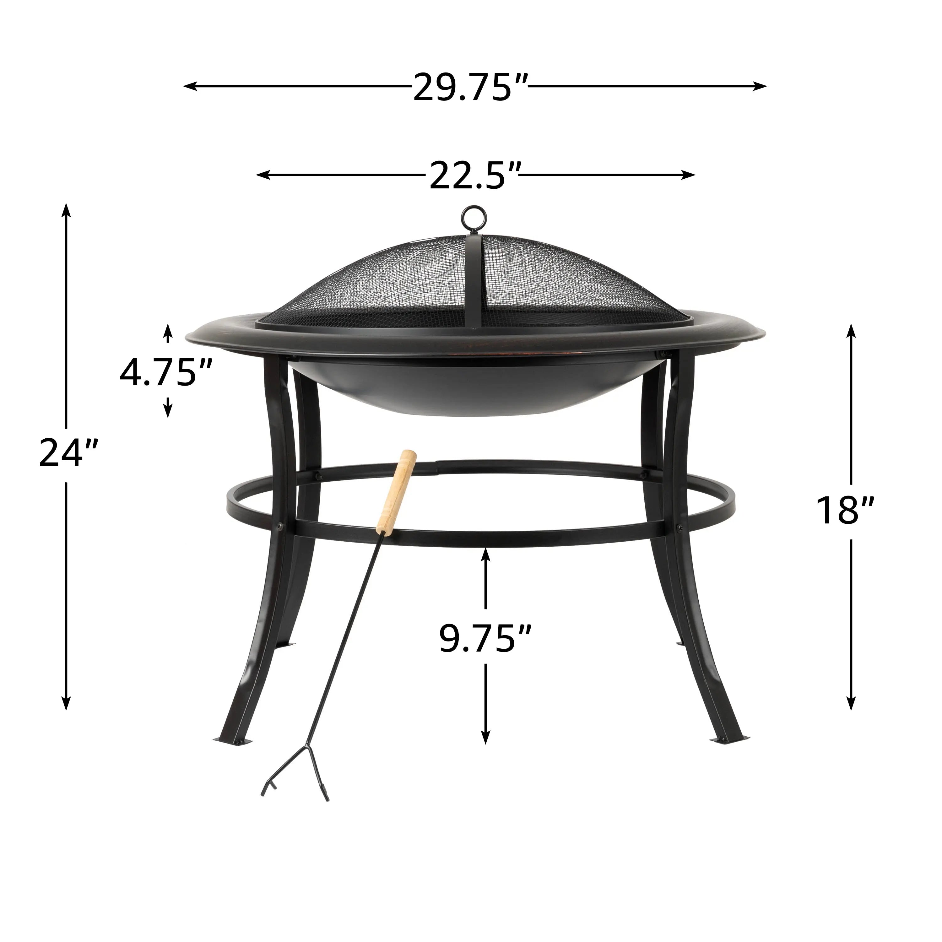 Tokia Round Fire Pit - Fire Sense/Balkene Home