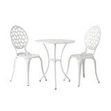 Vashon Aluminum 3-piece Bistro Set in White - Fire Sense/Balkene Home