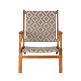 Vega Acacia Outdoor Chair in Diamond-Weave Wicker Balkene Home