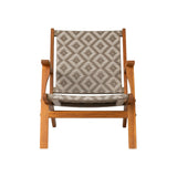 Vega Acacia Outdoor Chair in Diamond-Weave Wicker Balkene Home