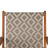 Vega Acacia Outdoor Chair in Diamond-Weave Wicker Balkene Home