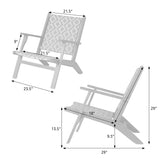 Vega Acacia Outdoor Chair in Diamond-Weave Wicker Balkene Home