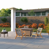 Vega Acacia Outdoor Chair in Gray Cording Balkene Home