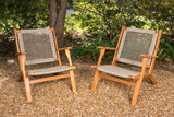 Vega Natural Stain Outdoor Chair in Ecru Cording - Fire Sense/Balkene Home
