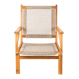 Vega Natural Stain Outdoor Chair in Ecru Cording - Fire Sense/Balkene Home